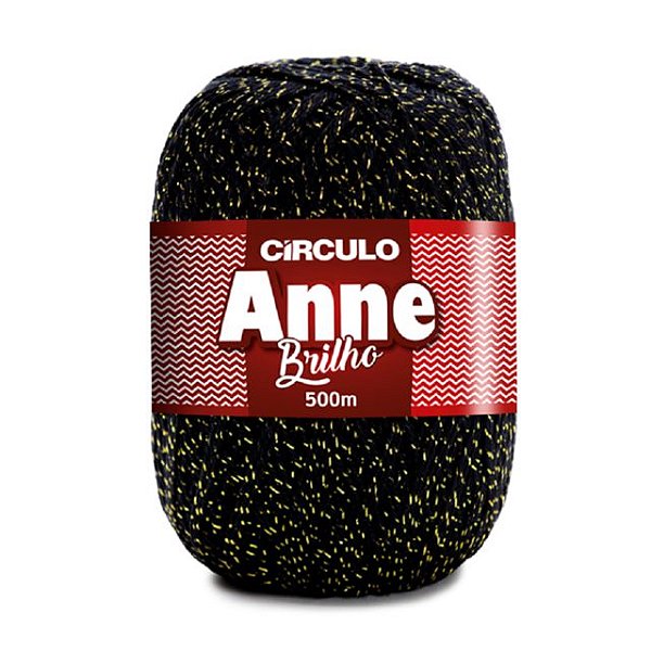 Linha Anne Brilho Círculo 500m 8990 Preto