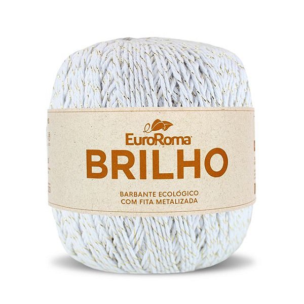 Barbante EuroRoma Brilho Dourado 406m 200 Branco