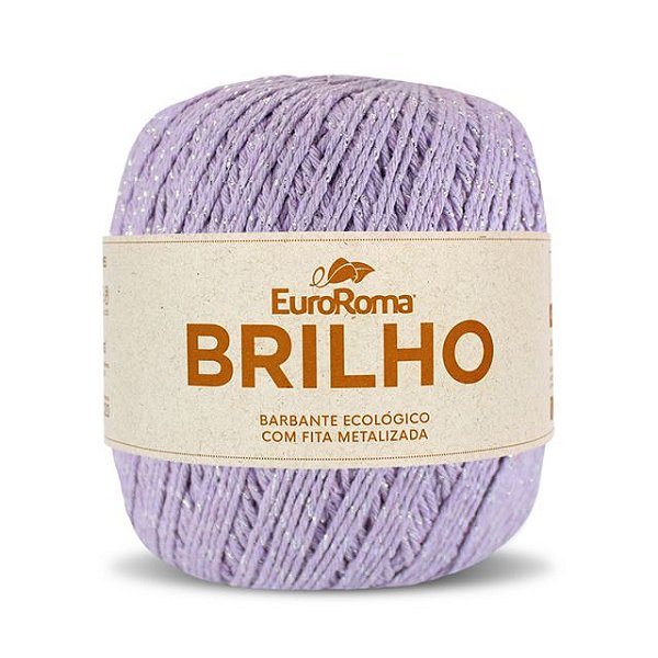 Barbante EuroRoma Brilho Prata 406m 600 Lilás Claro