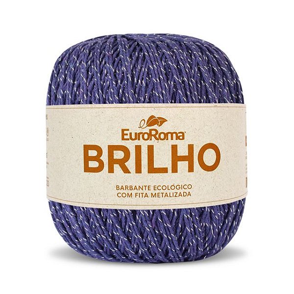 Barbante EuroRoma Brilho Prata 406m 610 Roxo