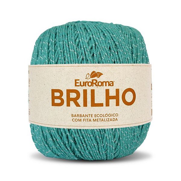 Barbante EuroRoma Brilho Prata 406m 810 Verde Água Escuro