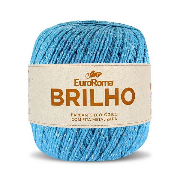 Barbante EuroRoma Brilho Prata 406m 901 Azul Piscina