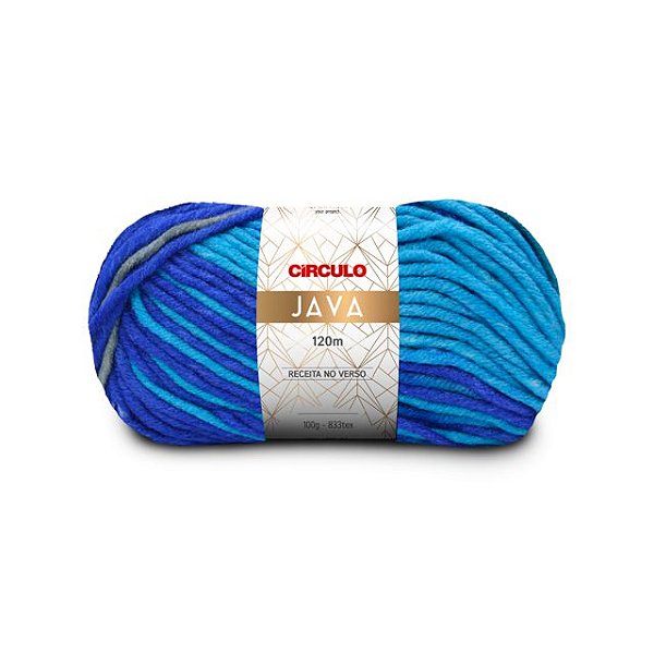 Lã Java Círculo 120m 8891 Blue Boy