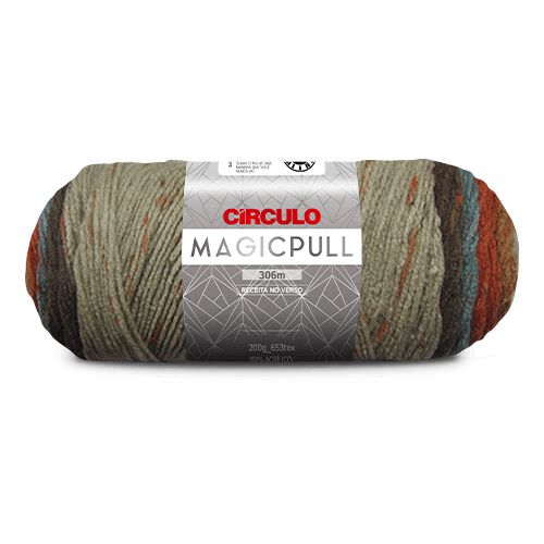 Lã Magic Pull 200g 306m 100% Acrílico Marca Círculo 8689 Pântano