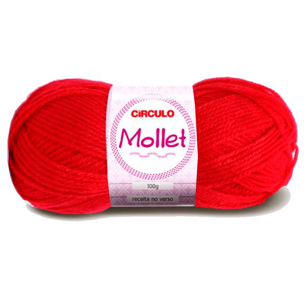 Lã  Mollet 100g Círculo 200m Cor 142 Pimenta