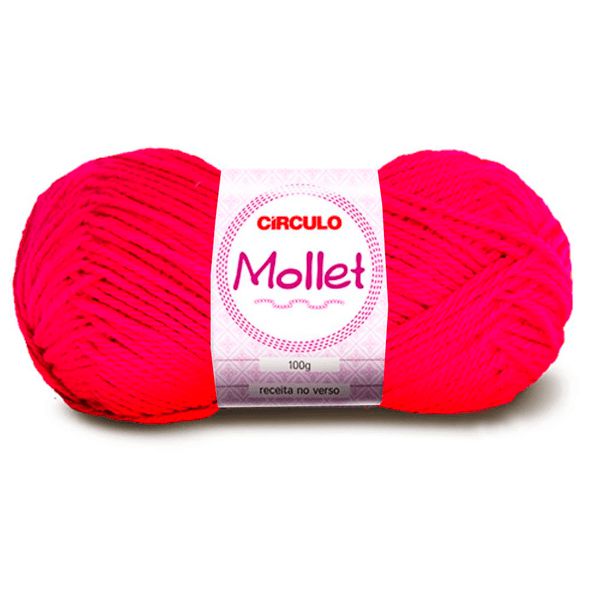 Lã  Mollet 100g Círculo 200m Cor 390 Magenta