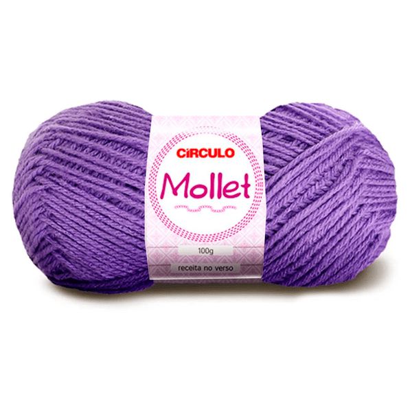 Lã  Mollet 100g Círculo 200m Cor 6399 Azaleia