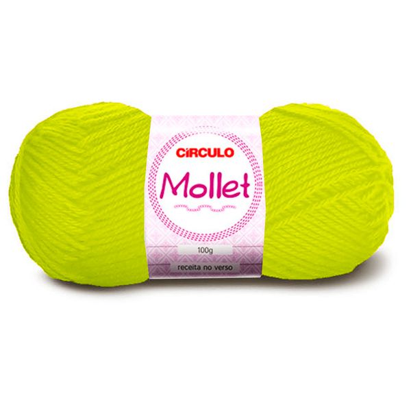Lã Mollet 100g Círculo 200m Cor 780 Amarelo Neon