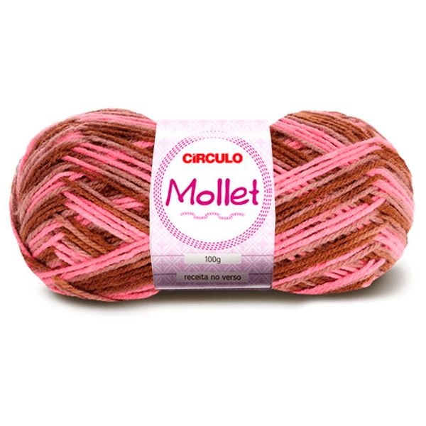Lã Mollet 100g Círculo 200m Cor 9375 Baú