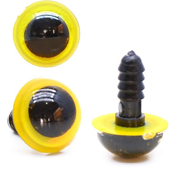 Olhos Para Amigurumis 8,0mm Cor Amarelo