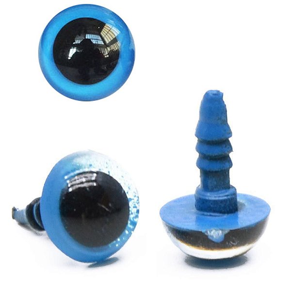 Olhos para Amigurumis 8,0mm Cor Azul