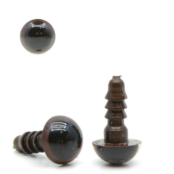 Olhos para Amigurumis 18,0mm Cor Castanho