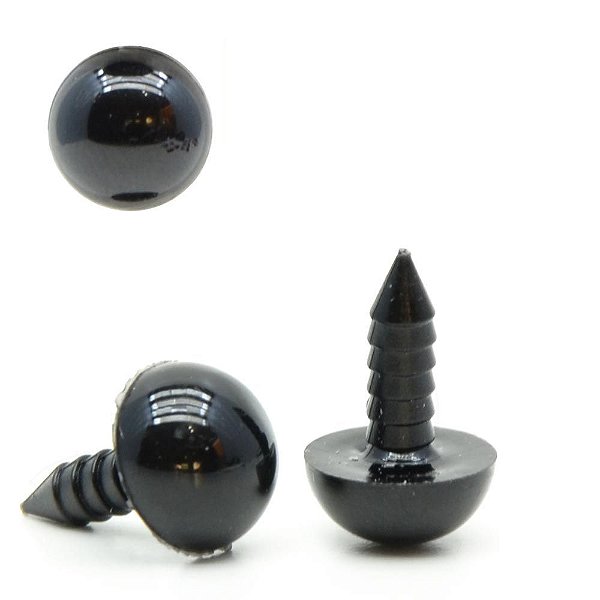 Olhos para Amigurumis 20,0mm Cor Preto