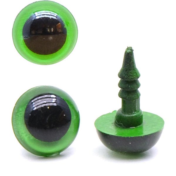 Olhos para Amigurumis 14,0mm Cor Verde