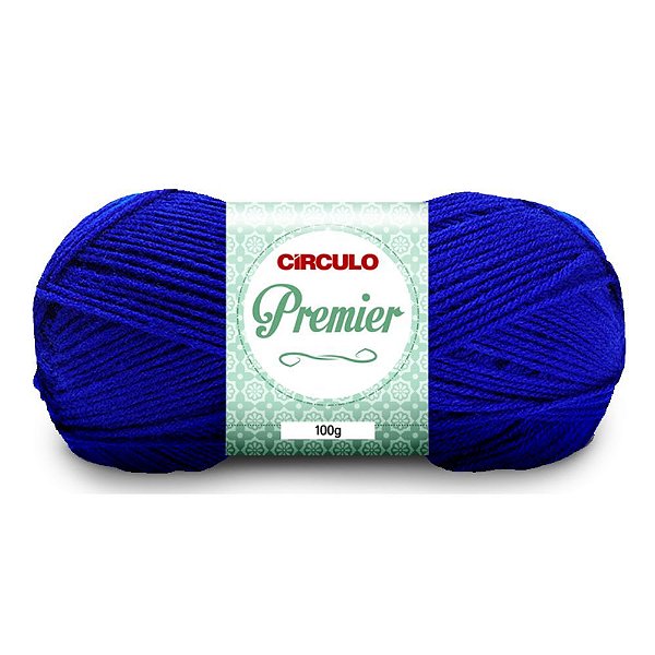 Lã Premier 100g 283m 100% Acrílico Marca Círculo 512 Azul Bic