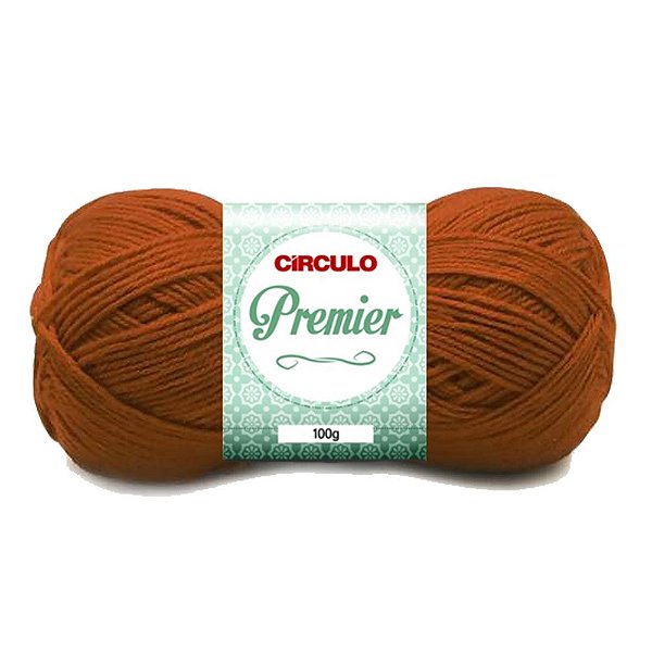Lã Premier 100g 283m 100% Acrílico Marca Círculo 7529 Terracota