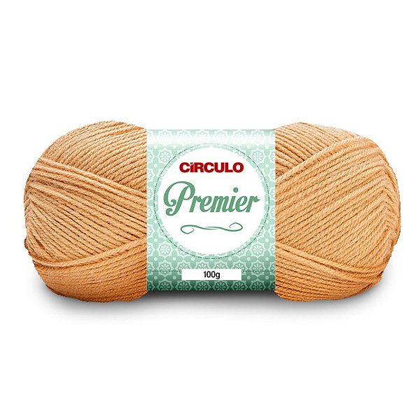 Lã Premier 100g 283m 100% Acrílico Marca Círculo 7650 Amêndoa