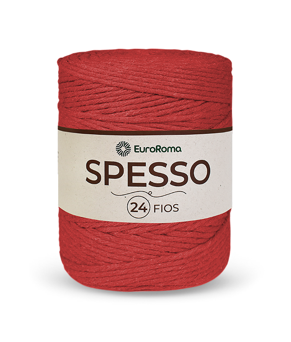 Barbante Spesso 24 Fios 1kg Euroroma 1000 Vermelho