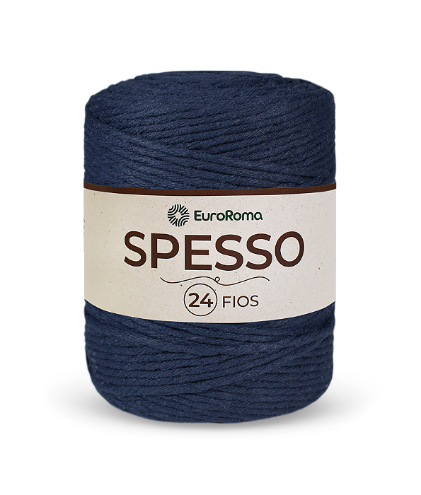 Barbante Spesso 24 Fios 1kg Marca Euroroma 904 Azul Marinho