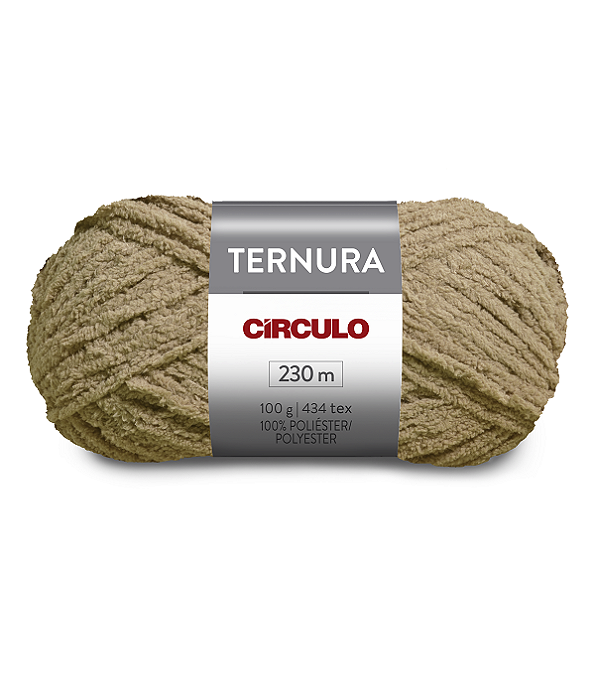 Lã Ternura 100g 230m 100% Poliéster Marca Círculo 7625 Castanha