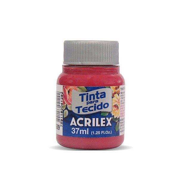 Tinta Para Tecido Fosca Acrilex 509 Vermelho Carmim