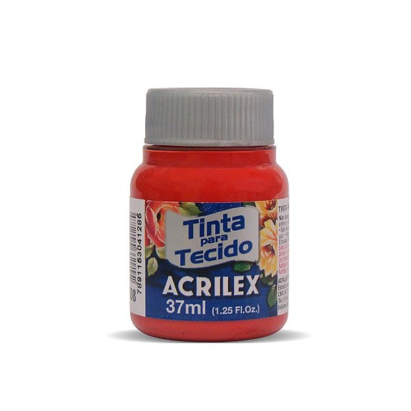 Tinta Para Tecido Fosca Acrilex 508 Vermelho Escarlate