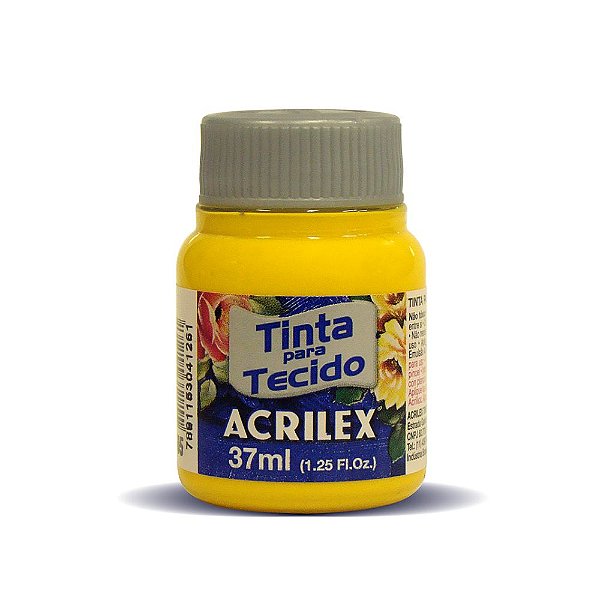 Tinta Para Tecido Fosca Acrilex 505 Amarelo Ouro