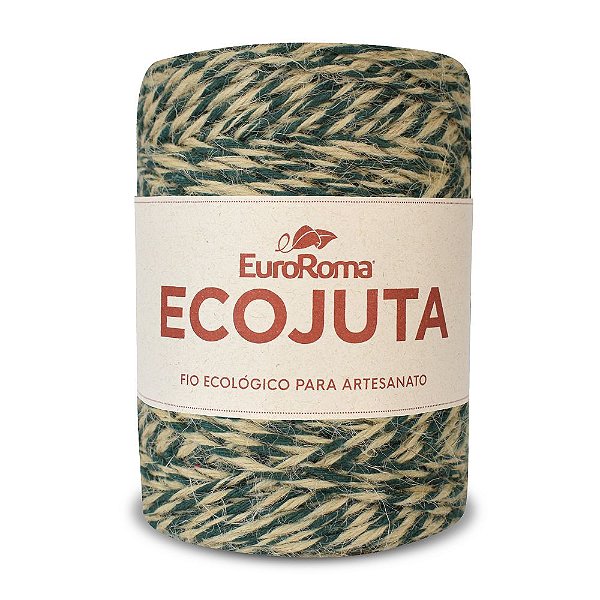 Fio de Juta - EcoJuta - 190m - Marca EuroRoma - 804 Verde Musgo