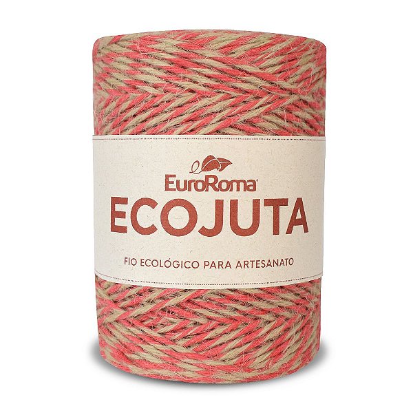 Fio de Juta - EcoJuta - 190m - Marca EuroRoma - 1070 Melancia