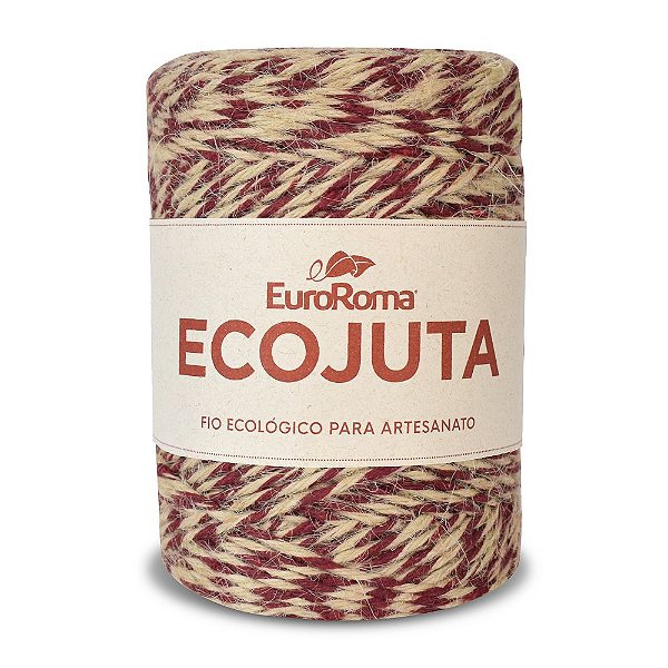 Fio de Juta - EcoJuta - 190m - Marca EuroRoma -1050 Bordô