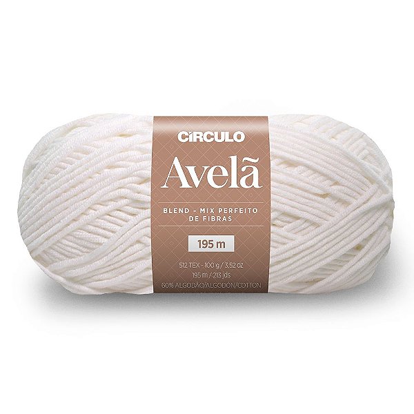 Lã Avelã 100g Marca Circulo Cor 8001 Branco