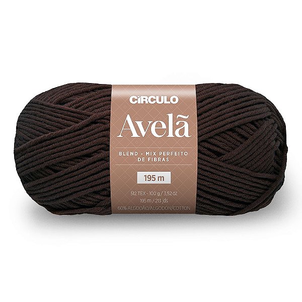 Lã Avelã 100g Marca Circulo Cor 7867 Marrom Colonial