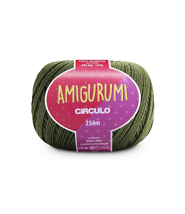 Linha Amigurumi Círculo 254m Cor 5368 Militar