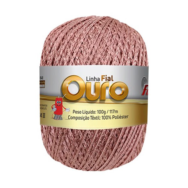 Linha Fial Ouro 100g 117m 100% Poliéster Marca Fial 70 Rosê