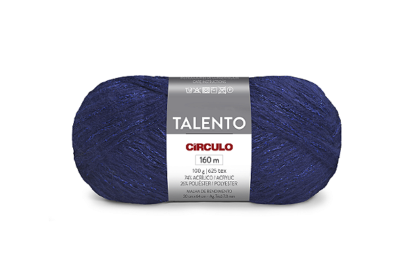 Lã Talento Circulo 100g 160m cor 2378 Mergulho