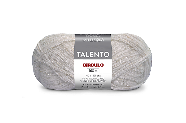 Lã Talento Circulo 100g 160m cor 8277 Off-white
