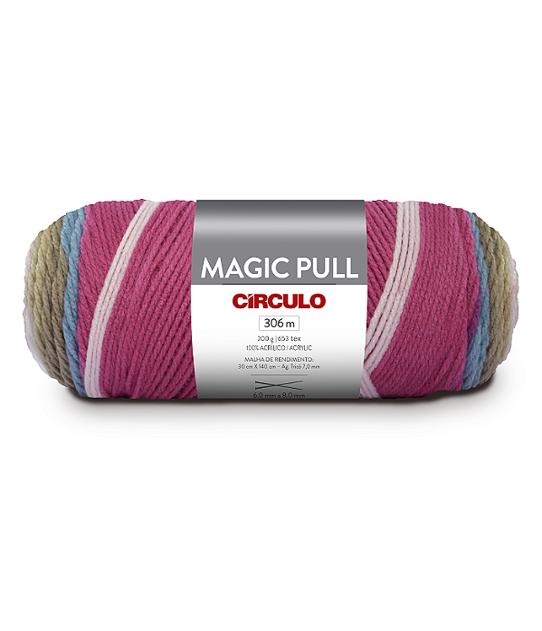 Lã Magic Pull 200g 306m 100% Acrílico Marca Círculo 9578 Algodão Doce
