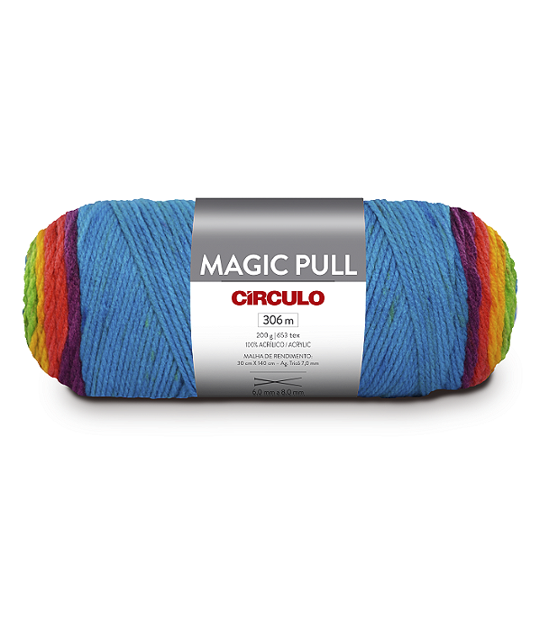 Lã Magic Pull 200g 306m 100% Acrílico Marca Círculo 9595 Orgulho