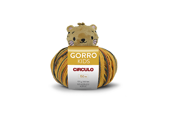 Gorro Kids 100g Lã Circulo Tigre Cris