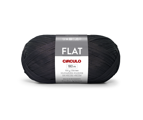 Fio Flat Circulo 180m 100g 8990 Preto