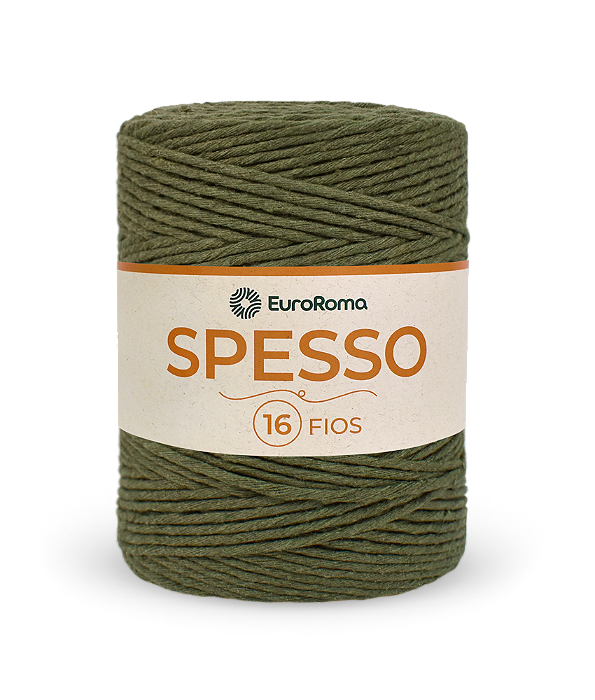 Barbante Spesso 16 Fios 1kg Euroroma 805 Verde Militar