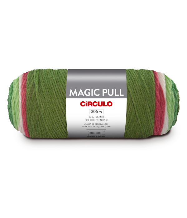 Lã Magic Pull 200g 306m 100% Acrílico Marca Círculo 9028 Vitória Régia