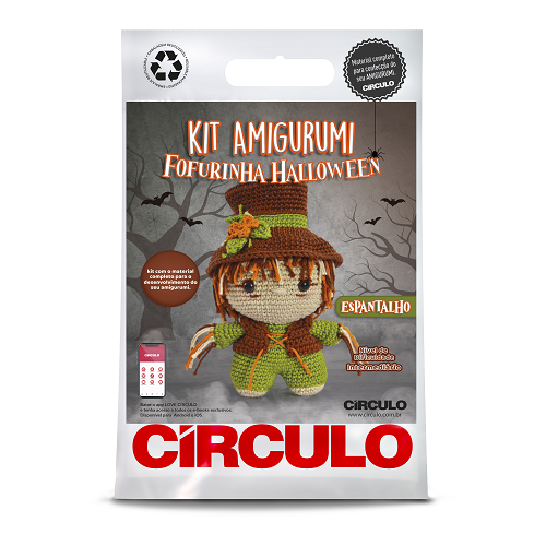 Kit Amigurumi Coleção Fofurinha Halloween Espantalho