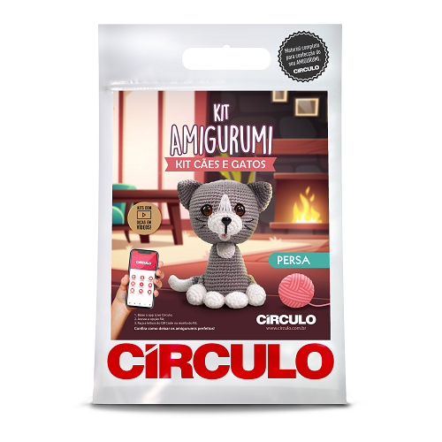 Kit Amigurumi Coleção Caes e Gatos Persa