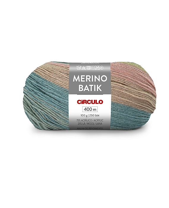 Lã Merino Batik Círculo 400m 9001 Gelato
