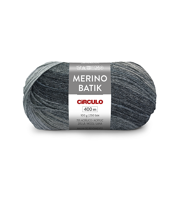 Lã Merino Batik Círculo 400m 9919 Vinil
