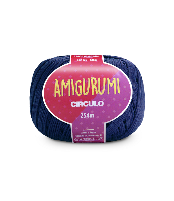 Linha Amigurumi Círculo 254m Cor 2745 Marinheiro