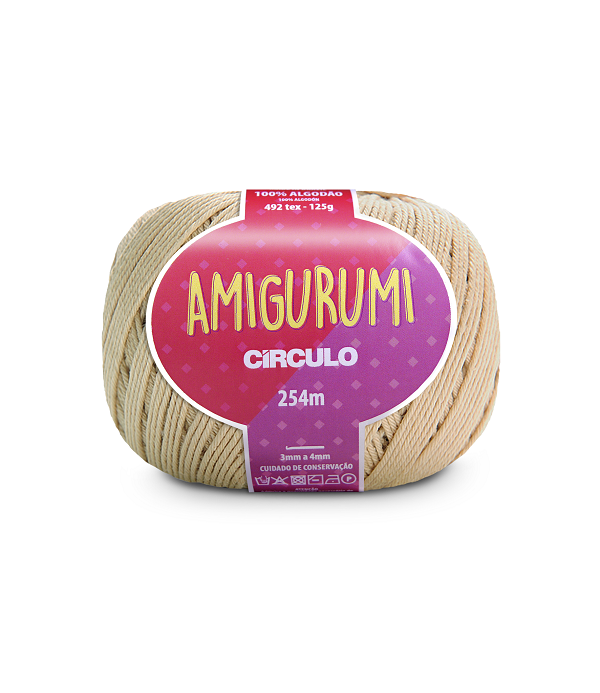 Linha Amigurumi Círculo 254m Cor 7072 Centeio
