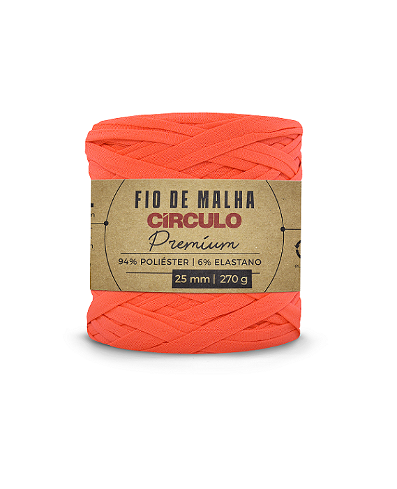 Fio de Malha Premium Circulo cor 784 Coral Neon