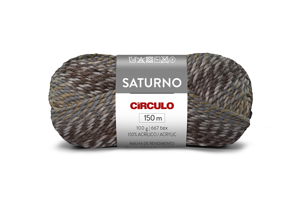 Lã Saturno 100g 150m Círculo 9663 Marmore